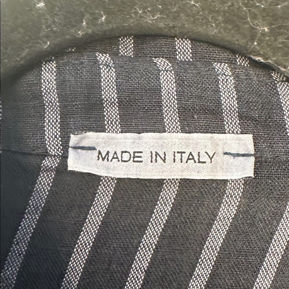 Source Unknown Navy Striped Blouse View 2